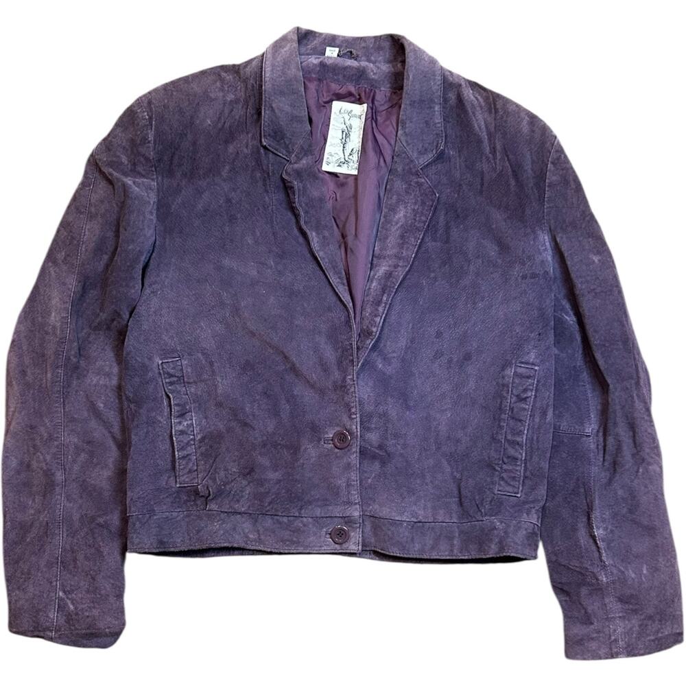 Purple Suede Summit Vintage 90’s Button Blazer Jacket